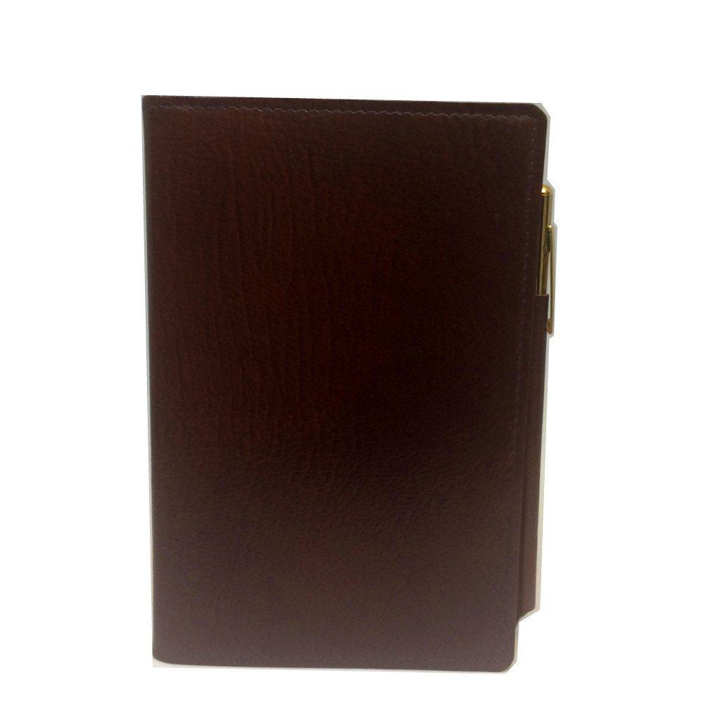 Calf Leather Cover with Removable Notes and Pencil, 6 by 4 Inches-Notebooks-Sterling-and-Burke