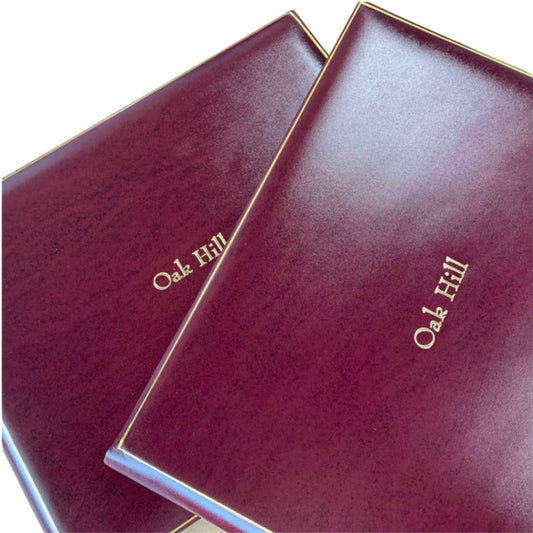 Proof | Oak Hill Guest Book | Gold Stamp Personalization