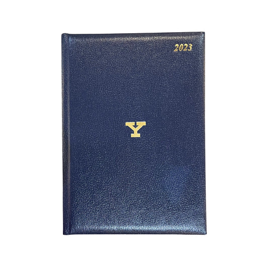 YALE CLUB NYC | Special Navy Blue 2023 Desk Agenda Book | 8 x 6" | One Day Per Page | D186S