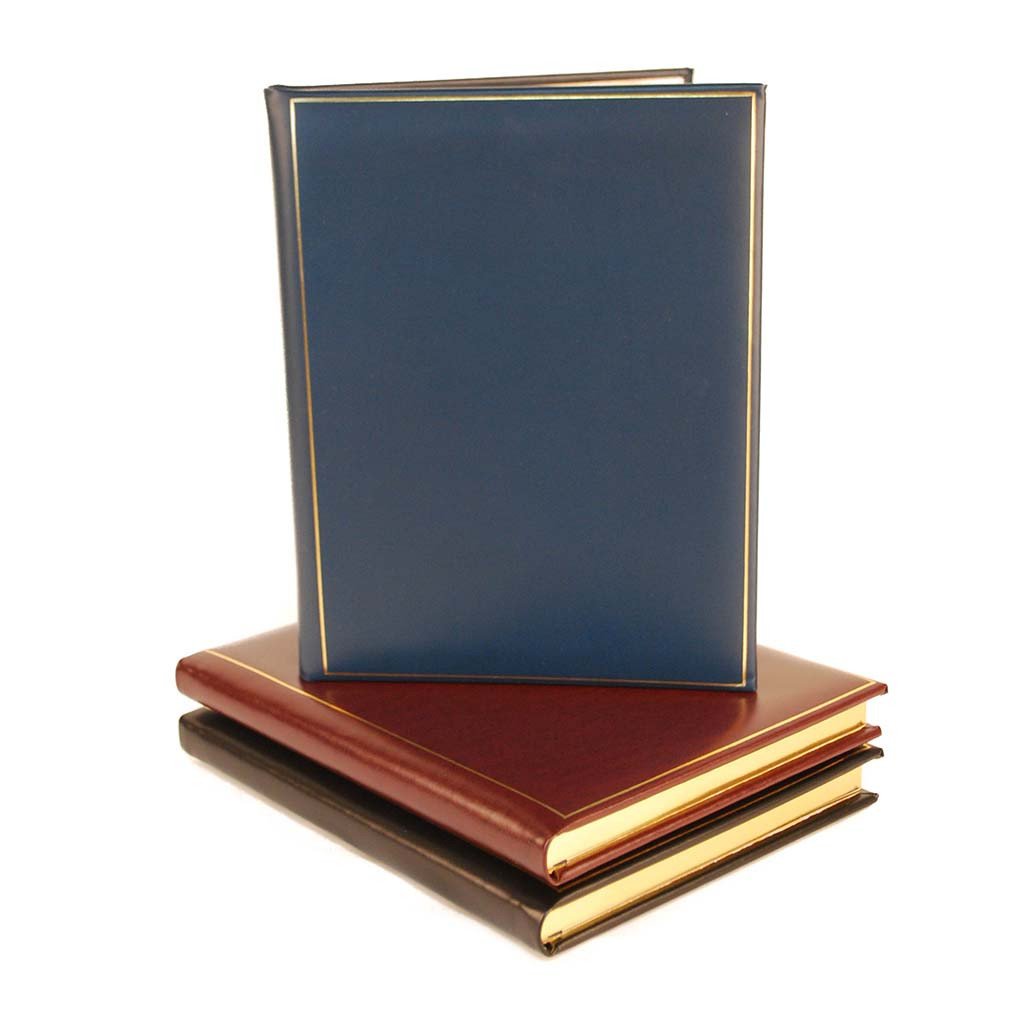 Calf Note Book / Guest Book, 10 by 8 Inches, Vertical, Fine Calf, Lines-Guest Book-Sterling-and-Burke