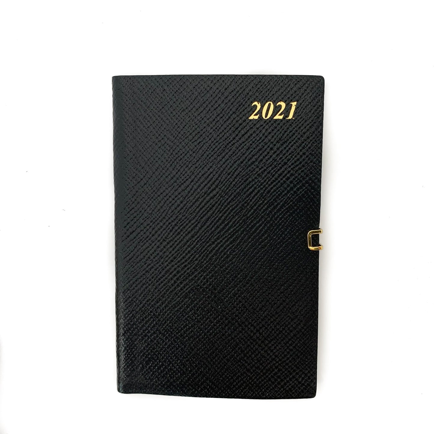 YEAR 2023 CROSSGRAIN Leather Pocket Calendar Book | 5 x 3" | Pencil with Gold Clasp | D753LJC