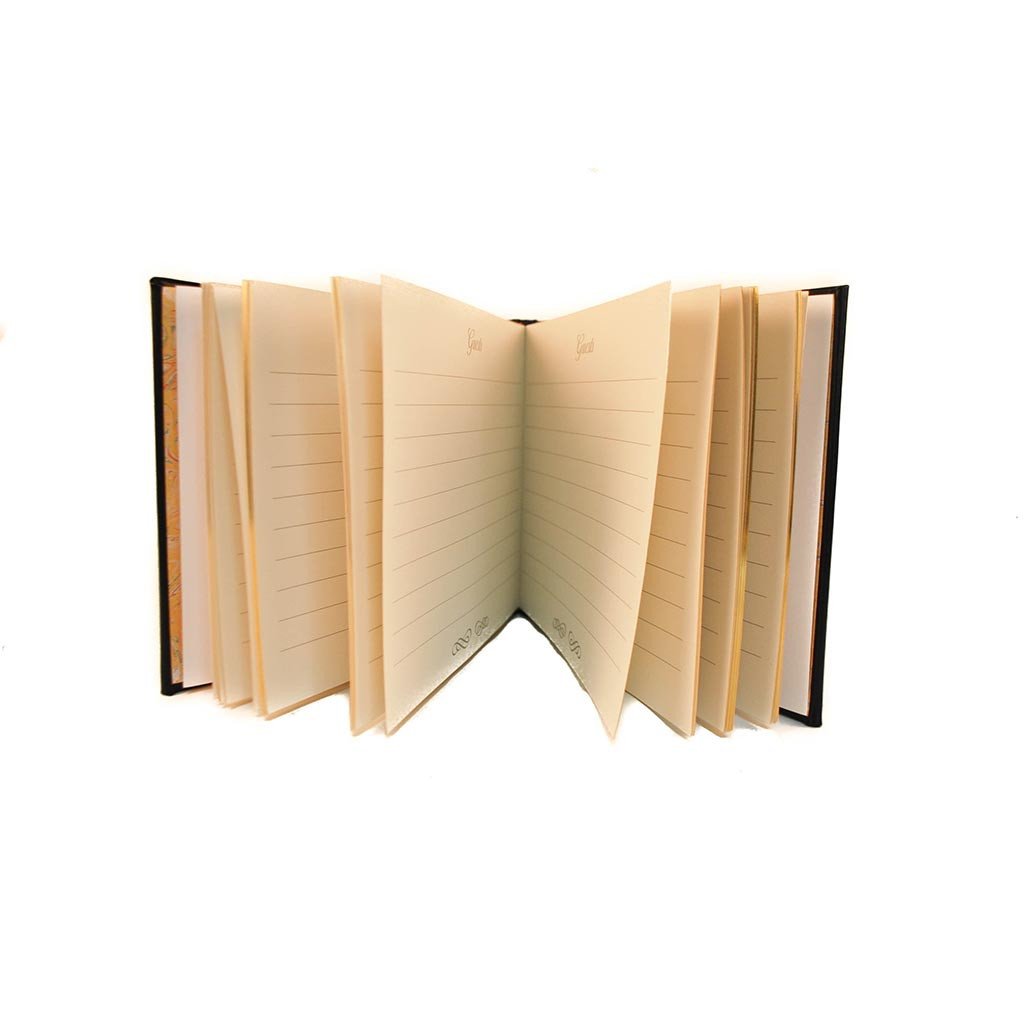Guest Book, 7 by 9 Inches, with Gold Border-Guest Book-Sterling-and-Burke