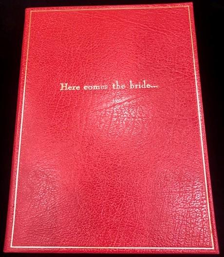 Leather Notebook, 8x6, "Here Comes the Bride..." | Blank Pages | Buffalo Calf | Charing Cross-Notebooks-Sterling-and-Burke