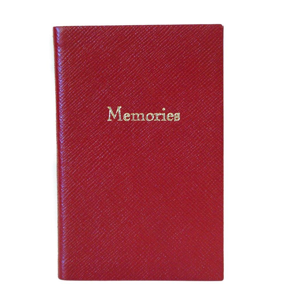 Crossgrain Leather Notebook, 6x4, "Memories"-Titled Notebooks-Sterling-and-Burke