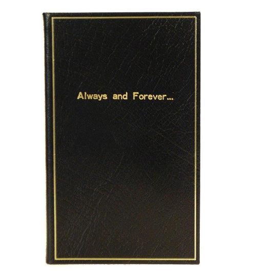 Leather Notebook, 7x4, "Always and Forever..." | Buffalo Calf | Charing Cross-Titled Notebooks-Sterling-and-Burke