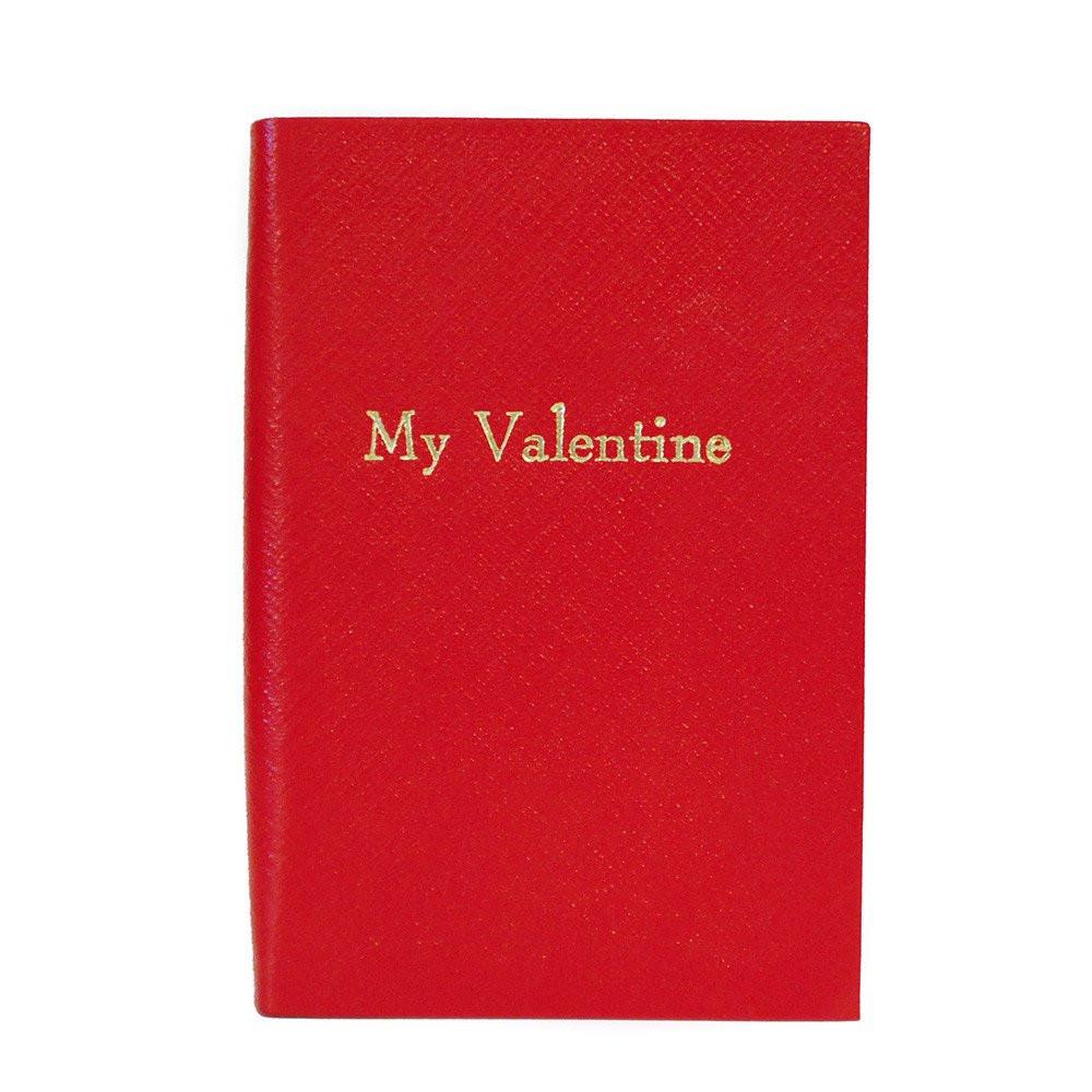 Crossgrain Leather Notebook, 6x4, "My Valentine"-Titled Notebooks-Sterling-and-Burke