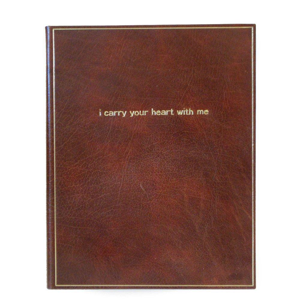 Leather Notebook, 8x10, "I Carry Your Heart With Me" | Buffalo Calf | Charing Cross-Titled Notebooks-Sterling-and-Burke