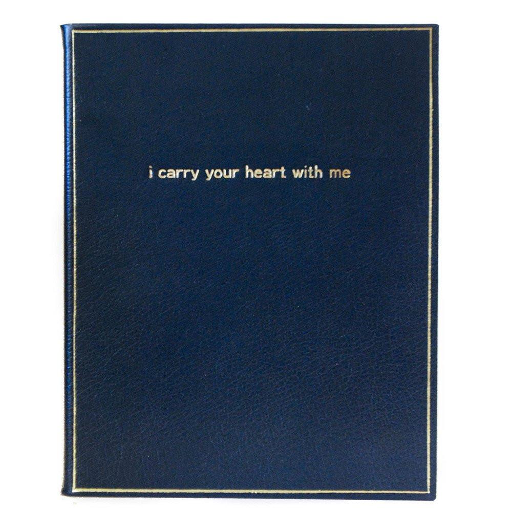 Leather Notebook, 8x10, "I Carry Your Heart With Me" | Buffalo Calf | Charing Cross-Titled Notebooks-Sterling-and-Burke