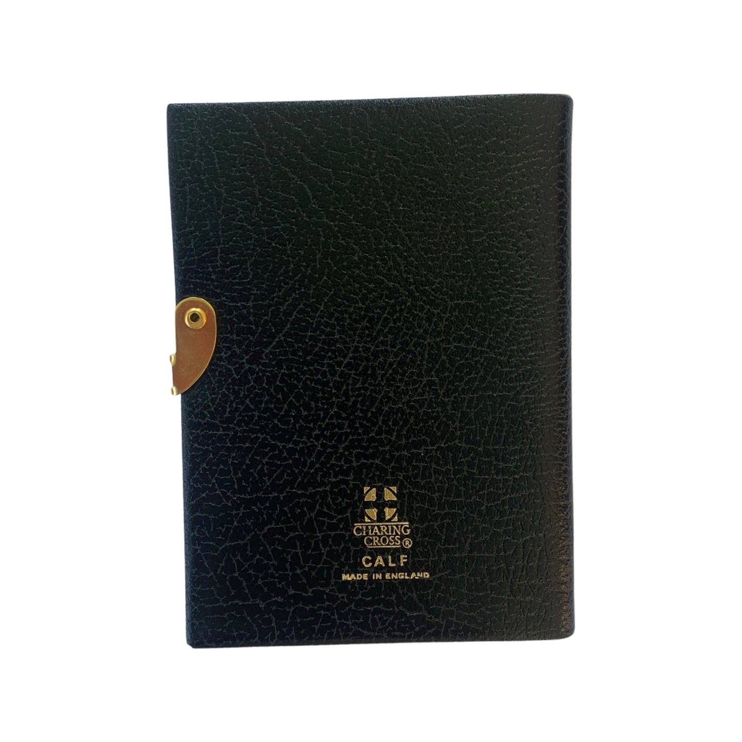 Address Book | Leather Pocket Address Book | 4 by 2.5 inches | Embossed Buffalo Calf | Pencil, Clip, and Gold Corners | Charing Cross | No. A42CAJC